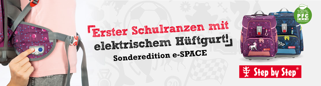 Kategorieübersichtsbild der Kategorie Step by Step e-Space Schulranzen Sets