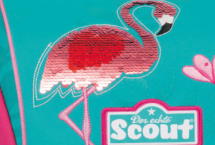 Scout Glitter Flamingo Motiv Darstellung