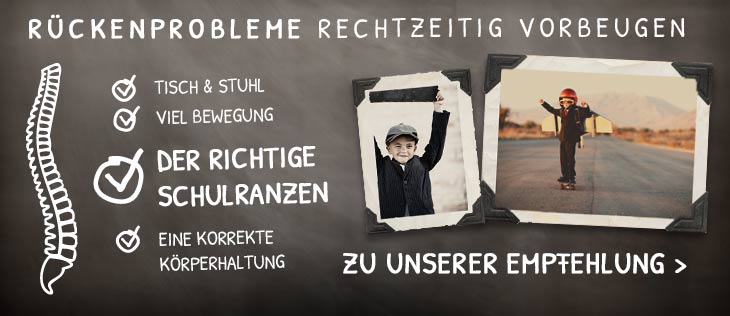 Slider-Bild Hilfe bei Rckenproblemen durch zu schwere Schulranzen