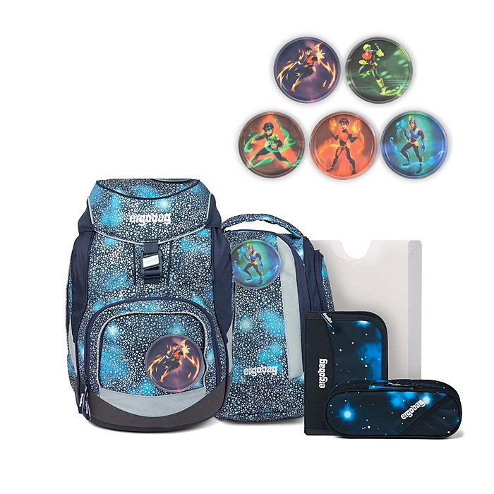 Ergobag Pack Bär Anhalter Set mit Superhelden Kletties