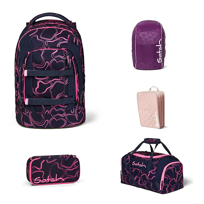 Satch Pack Pink Supreme 5tlg Schulrucksack Set