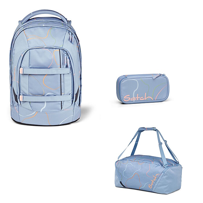 When Prove Connection Satch Pack Vivid Blue 3tlg Schulrucksack-Set | schulranzen.net