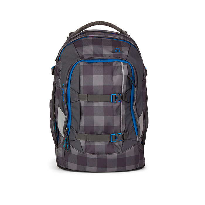 Satch schulrucksack blau kariert clearance