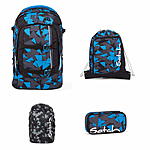 Satch Pack Blue Triangle Schulrucksack Set 4tlg