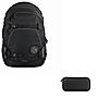 Coocazoo MATE Black Coal Schulrucksack Set 2tlg