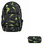 Coocazoo MATE Lime Flash Schulrucksack Set 2tlg