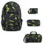 Coocazoo MATE Lime Flash Schulrucksack Set 4tlg