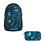 Coocazoo Mate Aqua Flow Schulrucksack Set 2tlg