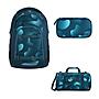 Coocazoo Mate Aqua Flow Schulrucksack Set 3tlg