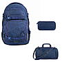 Coocazoo PORTER Blue Motion Schulrucksack Set 3tlg