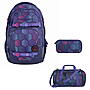 Coocazoo PORTER Indigo Illusion Schulrucksack Set 3tlg