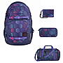 Coocazoo PORTER Indigo Illusion Schulrucksack Set 4tlg