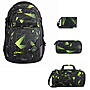 Coocazoo PORTER Lime Flash Schulrucksack Set 4tlg