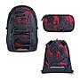Coocazoo Porter Broken Black Schulrucksack Set 3tlg
