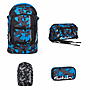 Satch Pack Blue Triangle Schulrucksack Set 4tlg