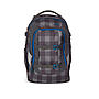 Satch Schulrucksack Checkplaid, grau schwarz kariert