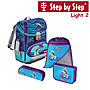 Step by Step Light2 Happy Doplhins, 4 tlg Schulranzen Set