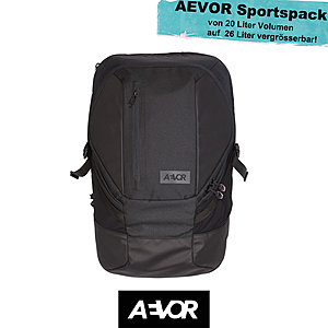 AEVOR Sportspack Black Eclipse Black Rucksack
