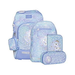 Beckmann Act Air FLX Unicorn Princess Ice Blue Schulrucksack Set