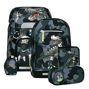 Beckmann Classic 22L Camo Rex Schulrucksack 6tlg. Set