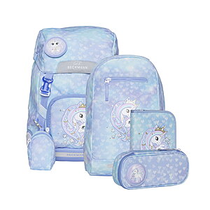 Beckmann Classic 22L Unicorn Princess Ice Blue Schulrucksack Set