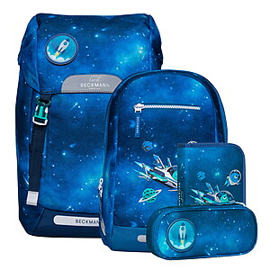 Beckmann Classic Maxi 28L Galaxy Schulrucksack 5tlg. Set