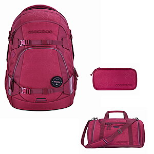 Coocazoo MATE Berry Boost Schulrucksack Set 3tlg