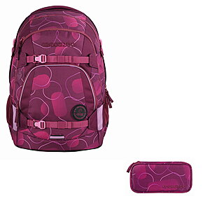 Coocazoo MATE Berry Bubbles Schulrucksack Set 2tlg