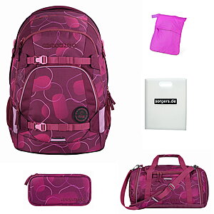 Coocazoo MATE Berry Bubbles Schulrucksack Set 5tlg