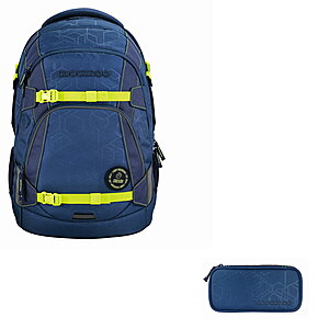 Coocazoo MATE Blue Bash Schulrucksack Set 2tlg