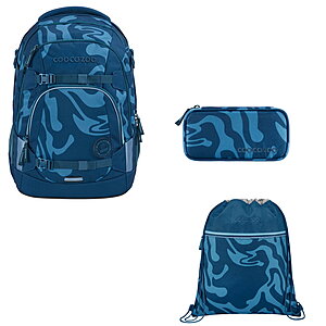 Coocazoo MATE Breaking Waves 3tlg Schulrucksack Set