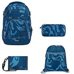 Coocazoo MATE Breaking Waves 4tlg Schulrucksack Set