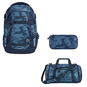 Coocazoo MATE Geometric Sky 3tlg Schulrucksack Set