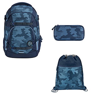 Coocazoo MATE Geometric Sky 3tlg Schulrucksack Set