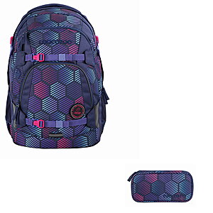 Coocazoo MATE Indigo Illusion Schulrucksack Set 2tlg