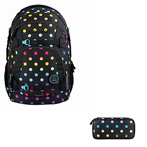 Coocazoo MATE Magic Polka Schulrucksack Set 2tlg