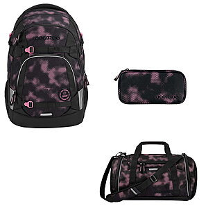 Coocazoo MATE Pink Illusion 3tlg Schulrucksack Set