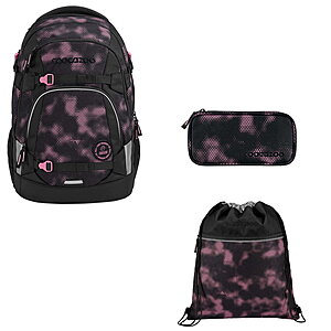 Coocazoo MATE Pink Illusion 3tlg Schulrucksack Set