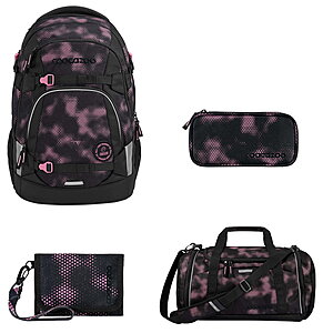 Coocazoo MATE Pink Illusion 4tlg Schulrucksack Set