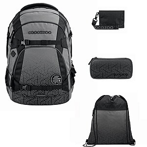 Coocazoo Mate Black Carbon 4tlg Schulrucksack Set