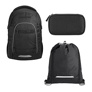Coocazoo Mate Black Coal Schulrucksack Set 3tlg