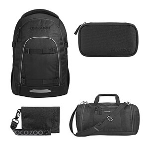 Coocazoo Mate Black Coal Schulrucksack Set 4tlg