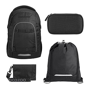 Coocazoo Mate Black Coal Schulrucksack Set 4tlg