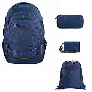 Coocazoo Mate Blue Motion 4tlg Schulrucksack Set