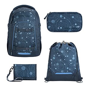 Coocazoo Mate Blue Orbit Schulrucksack Set 4tlg