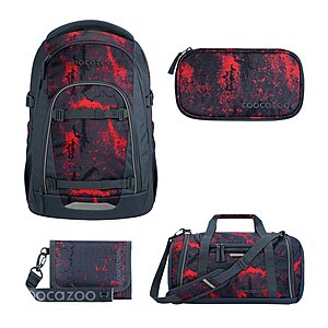 Coocazoo Mate Broken Black Schulrucksack Set 4tlg