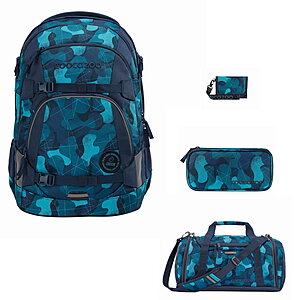 Coocazoo Mate Cloudy Camou 4tlg Schulrucksack Set