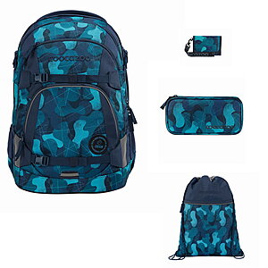 Coocazoo Mate Cloudy Camou 4tlg Schulrucksack Set