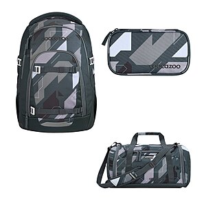 Coocazoo Mate Dark Race Schulrucksack Set 3tlg