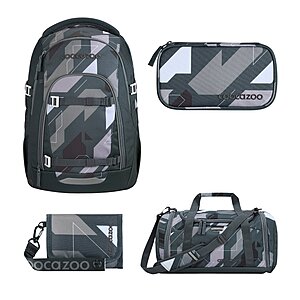 Coocazoo Mate Dark Race Schulrucksack Set 4tlg